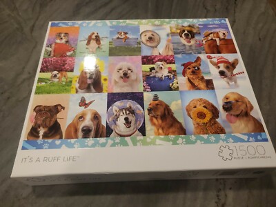 Puzzle Ruff It's a Ruff Life by Michael Quackenbush 1500 PC Puzzle Brand New ...