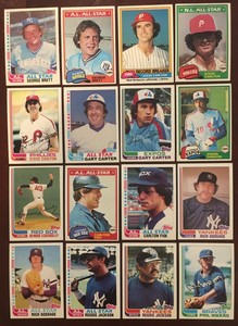 Lot-Of-40-Different-1981-amp-1982-Topps-Baseball-Hall-Of-Fame-Cards-EX-MT-Cond