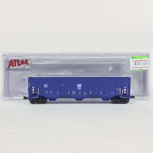 Tolva Thrall cubierta de tres bahías Atlas Trainman escala N DJTX #475586 | Condition: Used