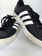 adidas Grand Court 2.0 Men  s Low Top Lace-Up Sneakers Black/White GW9196 size 8