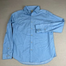 Stio Shirt Mens Medium Blue Otto Button Up Hiking Performance Chambray Style