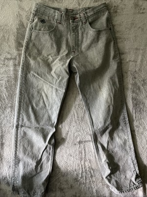 Eight 732 8 732Jeans Mens 36 X 34 Gray Embroidered Pocket Baggy Street Hip Hop