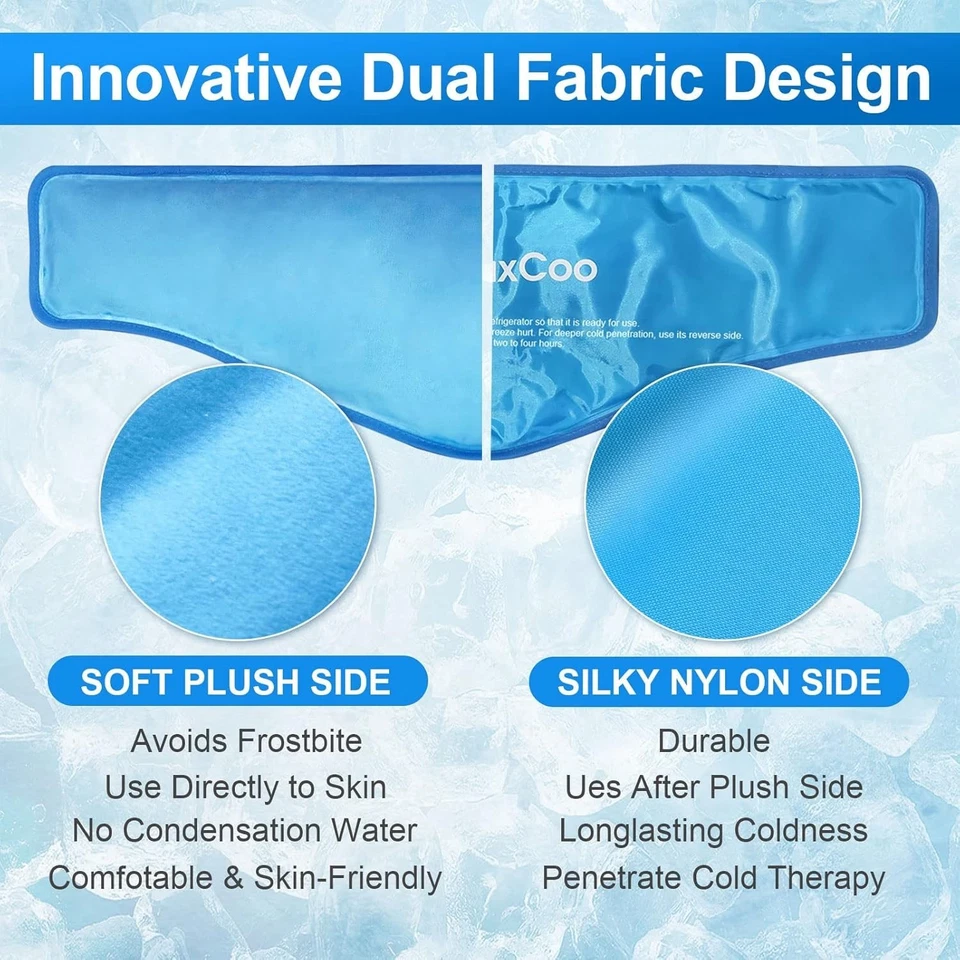 Neck Ice Pack Wrap, Reusable Gel Ice Pack for Neck Shoulders, Cold Compress Ther - Image 3 of 4