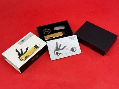 Ridge Key Case 24 Karat Gold Box Compact Key Organizer Smart Metal Holder Rings