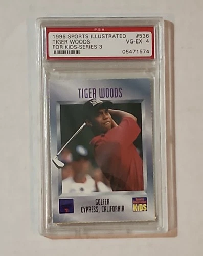 1996 Sports Illustrated for Kids - Tiger Woods - Rookie #536 PGA Golf  PSA 4