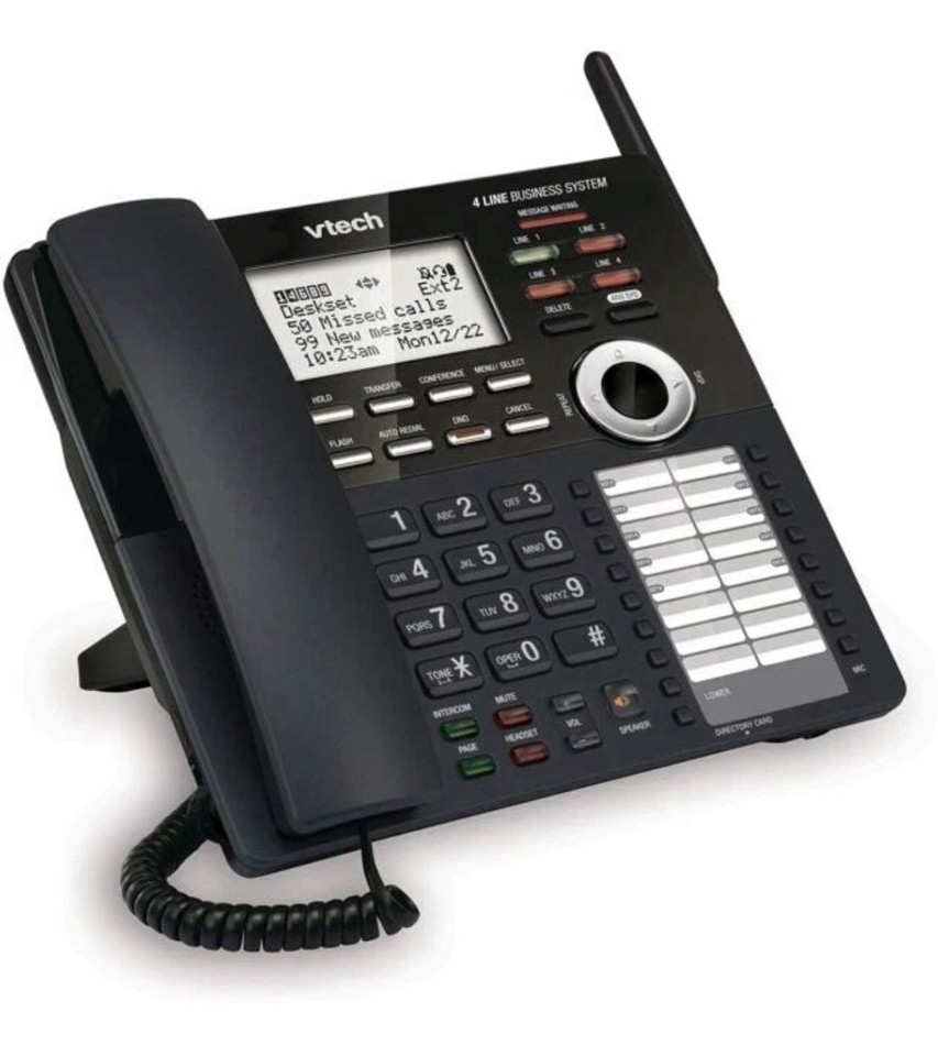 VTech AM18447 Main Console 4-Line Expandable Small Business Office Phone System