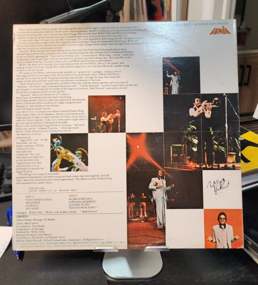 Willie Colon And Hector Lavoe ‎– Déjà Vu (1978 Salsa) VG+/VG - Image 2 of 4