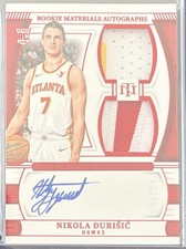 2024-25 NT Nikola Durisic Rookie Jersey Number Match Patch Auto 07/24.