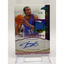 2024 Leaf In The Game Used Kevin Durant Jersey Patch Auto 4/20 SP Rockets