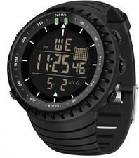 ManLinKei Men's Digital Sports Watch Military Waterproof 1.97 inches, Black