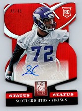 2014 Panini Elite #182 Scott Crichton /49 RC AU Minnesota Vikings