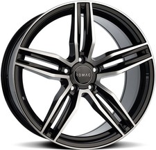 Alloy Wheels 17" Romac Venom Black Polished Face For Jaguar XJ [X350] 03-09