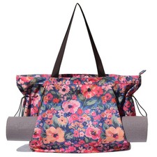 Yoga Tote Bag for Women Shoulder Bags Drawstring for Office Workout Travel Ca...