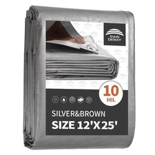 Tarps Heavy Duty Waterproof 12x25 Feet,10Mil Thick Multipurpose Poly Tarp Cov...