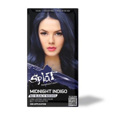 Splat Rebellious Colors Hair Dye For Brunettes No Bleach Kit-Midnight Indigo