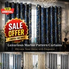 Luxury Fully Lined Eyelet Ready Made Metallic Window Curtain Ring-Top Pair Panel