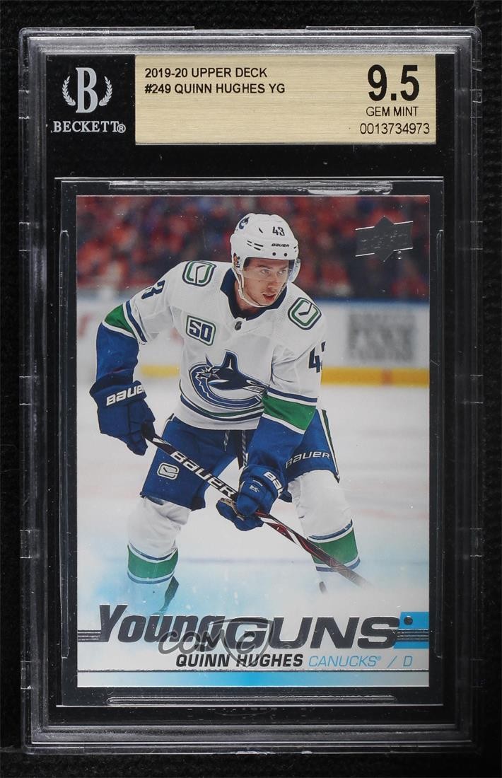 2019-20 Upper Deck Young Guns Quinn Hughes #249 BGS 9.5 GEM MINT 00mc