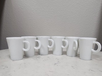 Set Of 6 Bernardaud Ecume White After Dinner Cup/ Espresso Cups