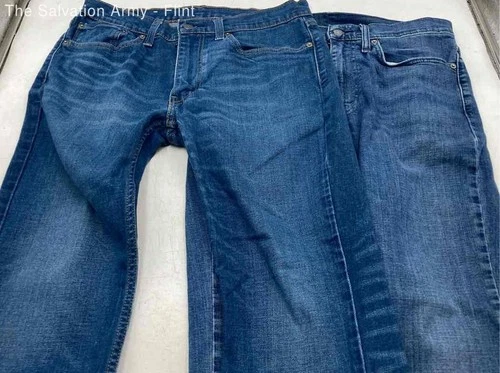 Levi's Mens Blue 514 Denim Medium Wash Straight Leg Jeans Size 34x30 Lot Of 2