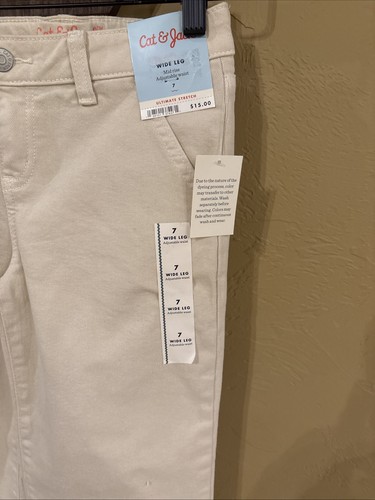 Cat & Jack Wide Leg Size 7 Pants/ Jeans New - Picture 2 of 4