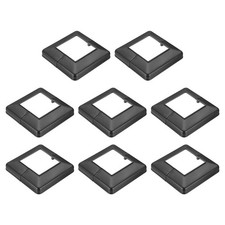 3.9x3.9 Inches Post Sleeve, Plastic Post Base Cover Column Wraps - 8pcs (Black)