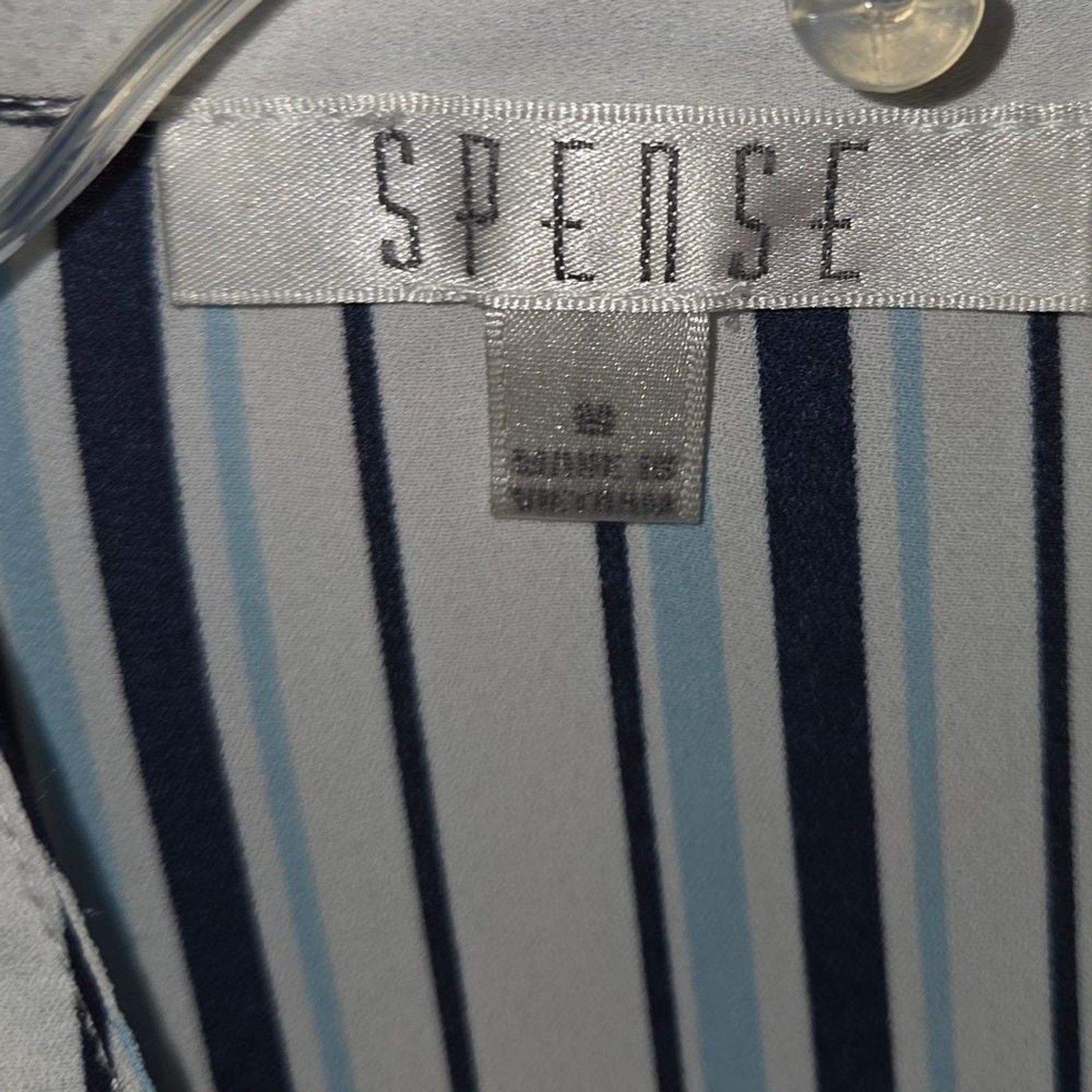 Spense Pinstriped Button Front Blouse - image 7