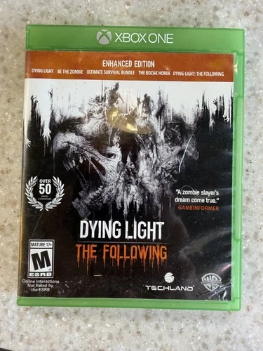 DYING LIGHT THE FOLLOWING ENHANCED EDITION XBOX ONE S X-BOX 1 GAME AND CASE