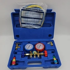 3 Way AC Manifold Diagnostic Gauge Refrigerant Charging Set Air Condition 