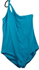 NWT LANDS' END Women's Tummy Control Asymmetrical One-Piece Swimsuit Size 14-16