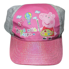 Peppa Pig Paint With Peppa Hat Cap - Pink Glitter Brim Adjustable Strap Back