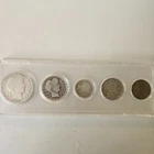 US Barber Coin set 1915. 5 coins in set