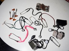 Lot of Used Stethoscopes and Blood Pressure Gauge  Sphygmomanometers