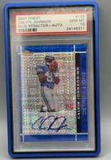 2007 Finest #135 Calvin Johnson Blue Xfractor-Auto. PSA 10 Gem Mint ROOKIE RC