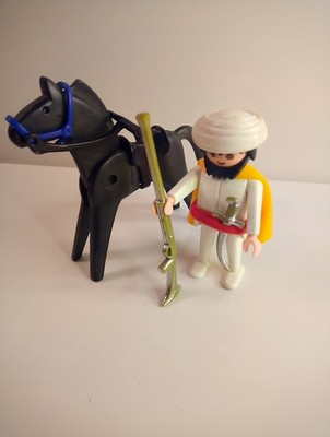 Playmobil 3586 Araber Beduine Color komplett + Pferd f. 3414 3415 3585  RAR 