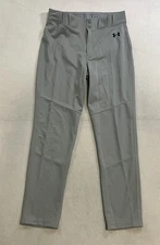 Under Armour Golf Tech Pants Men Size Large Gray Heat Gear Straight Leg