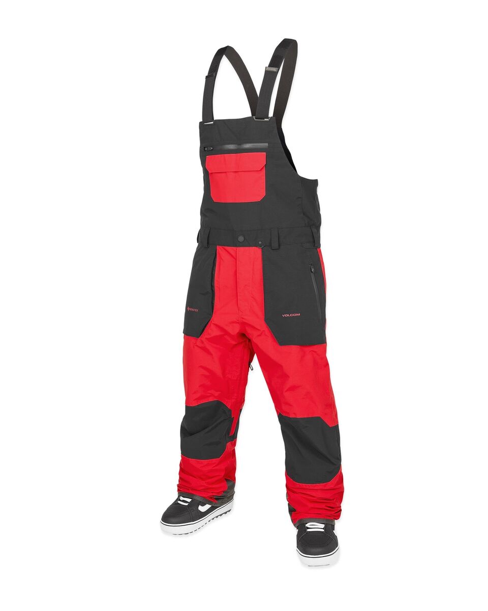 Volcom Rain Gore-Tex Bib Overall Men's Snow Pants, Crimson