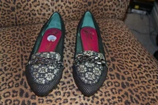 Poetic Licence Sakes Alive Black Flat Shoes Sz. EUR 38 1/2 - NEW