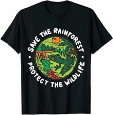Protect The Wildlife Save The Rainforest Environment T-Shirt Funny Gift For Men