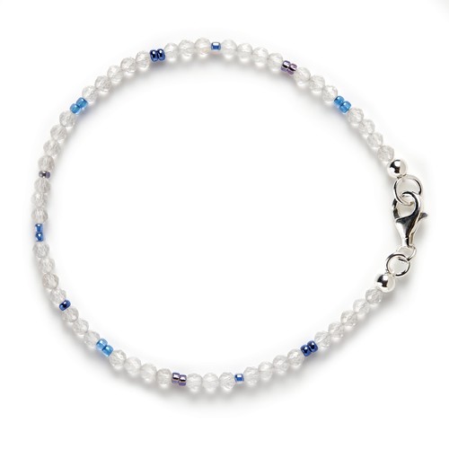 Spinell Armband - Bergkristall Armband 3mm - mit Glasperlen Miyuki - 925 Silber - Picture 9 of 37