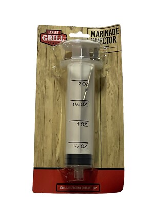 BRAND NEW EXPERT GRILL PLASTIC MARINADE INJECTOR W/ METAL NEEDLE. LARGE