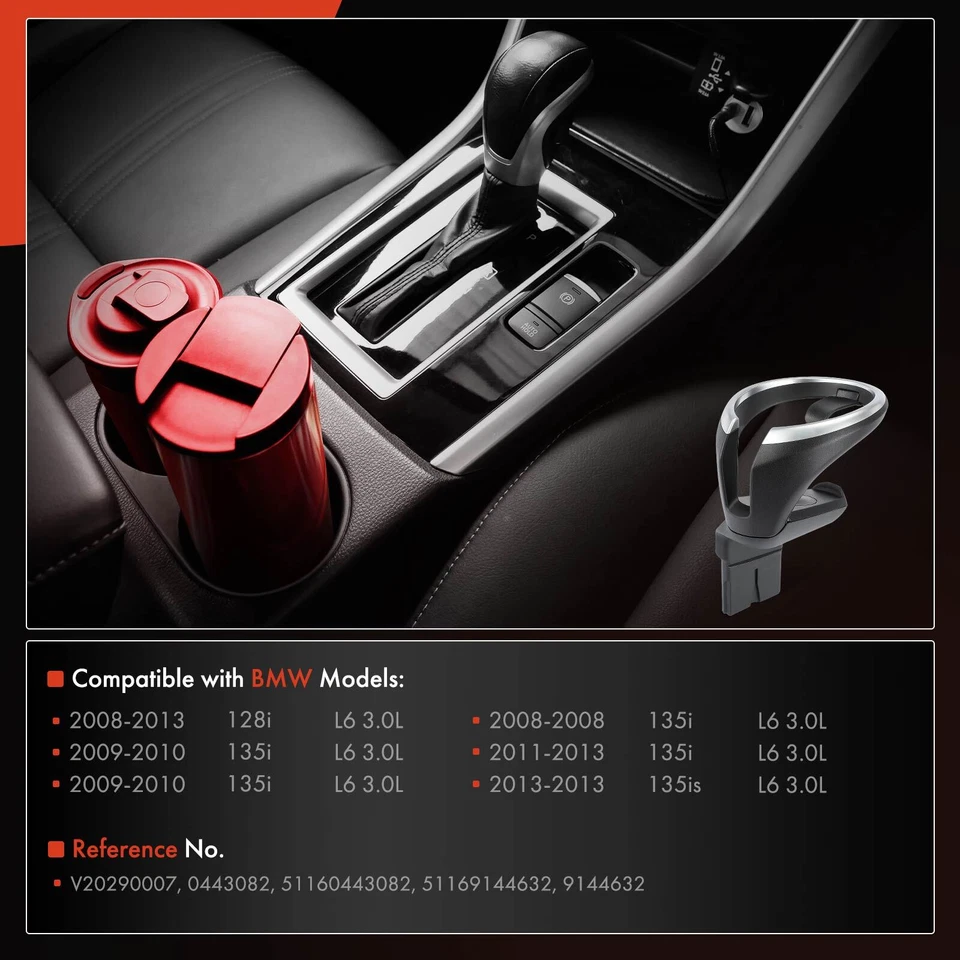 Cup Holder for BMW  E82 E88 128i 135i 2008-2013 135is Front in Center Console - Image 2 of 4