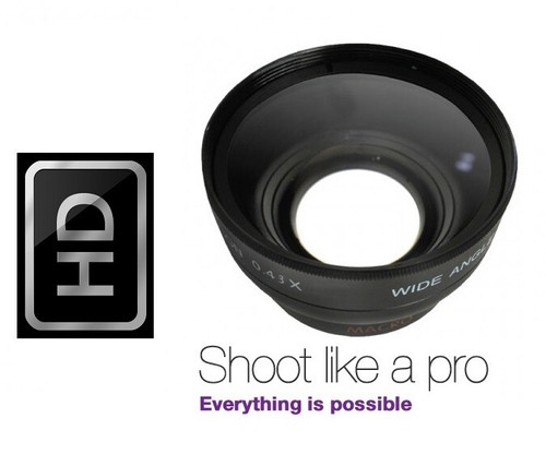 2-Pcs HD Telephoto & Wide Angle Lens For Canon Vixia HF W10 W11 - Picture 6 of 10