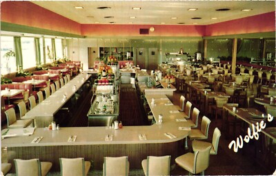 Wolfie's Restaurant And Fountain St Petersburg Florida FL C1960 Vintage Postcard