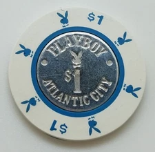 Playboy Club $1 Casino Chip Atlantic City New Jersey House Mold Coin Inlay
