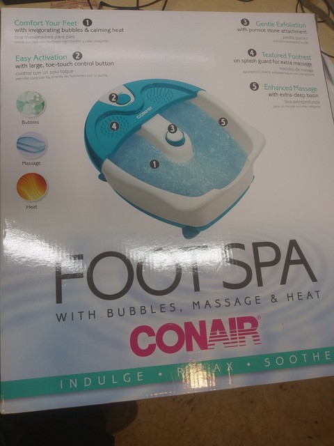 conair foot spa with massage bubbles and heat