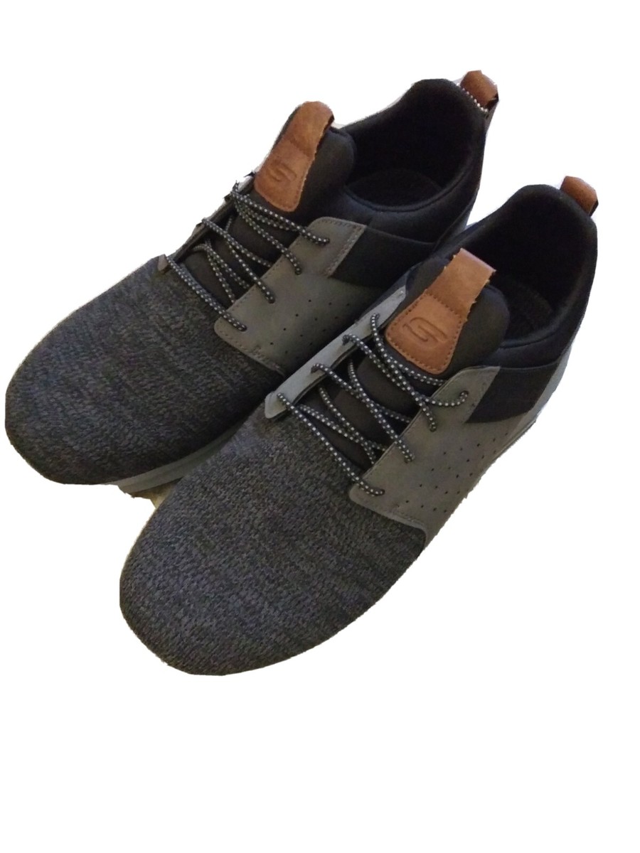 Skechers  Delson Camben Slip-On Loafers in black /Heather Gray Men’s Size 10 SKECHERS Delson CAMBEN Slip-On LOAFERS in Gray/Heather Gray  main image 3