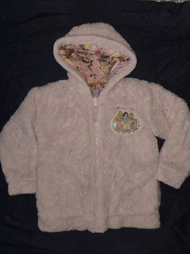 Disney princess full zip reversible fleece hoodie sweater jacket Size 4T - Picture 1 of 2