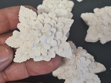 6 Pieces, Paintable Decorative Plaster Flowers, Art&Croft 