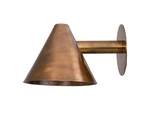 Vintage Brass Mid Century Cone Wall Light | Handmade Sputnik Sconce Fixture - Picture 6 of 6