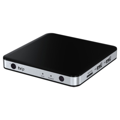 Tvip S-Box v.605 IPTV/OTT 4K UHD Media Player - Schwarz